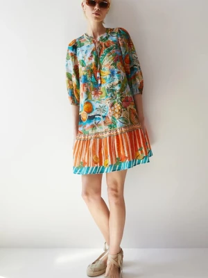Medicine sukienka bawełniana kolor multicolor mini oversize