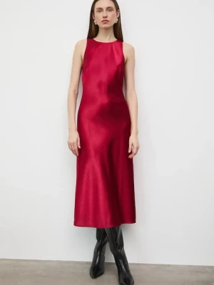 Medicine sukienka damska kolor czerwony midi rozkloszowana