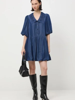 Medicine sukienka jeansowa kolor granatowy mini oversize