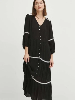 Medicine sukienka kolor czarny maxi oversize