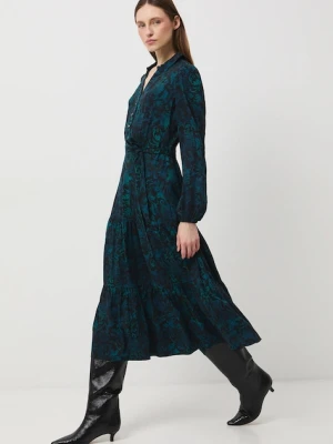 Medicine sukienka kolor czarny midi rozkloszowana