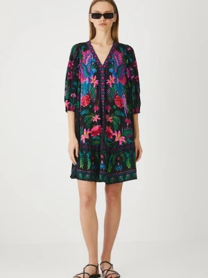 Medicine sukienka kolor czarny mini oversize