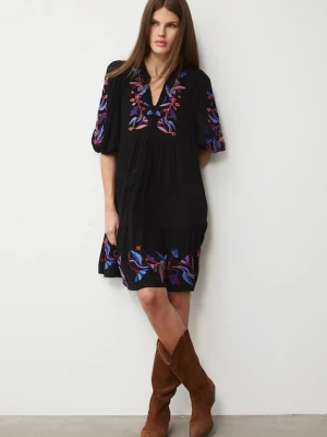 Medicine sukienka kolor czarny mini oversize