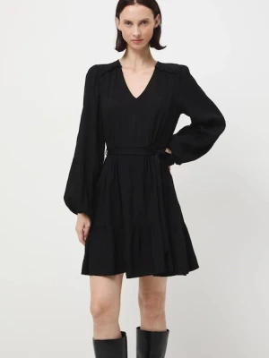 Medicine sukienka kolor czarny mini rozkloszowana