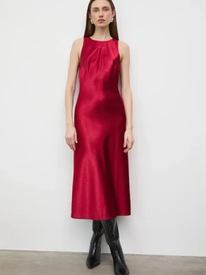 Medicine sukienka damska kolor czerwony midi rozkloszowana