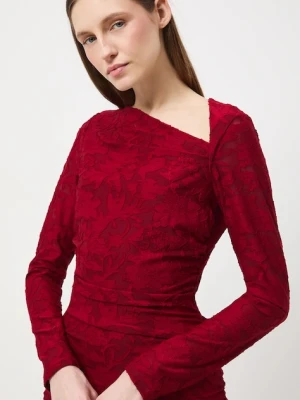 Medicine sukienka kolor czerwony mini dopasowana