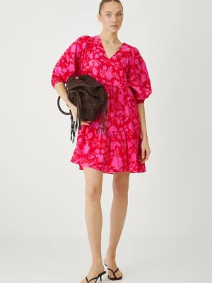 Medicine sukienka kolor czerwony mini oversize