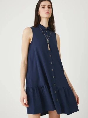 Medicine sukienka kolor granatowy mini oversize