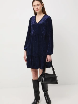 Medicine sukienka kolor granatowy mini rozkloszowana