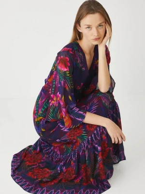 Medicine sukienka kolor multicolor maxi rozkloszowana