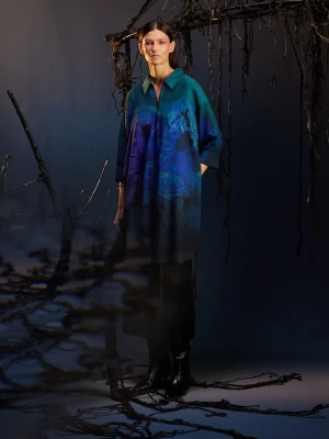 Medicine sukienka kolor multicolor midi oversize