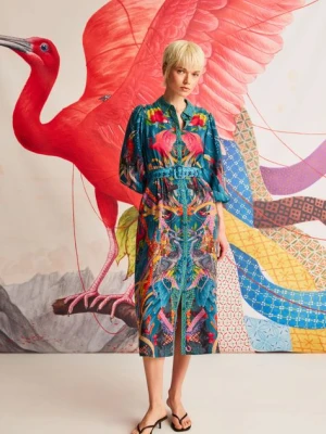 Medicine sukienka kolor multicolor midi prosta