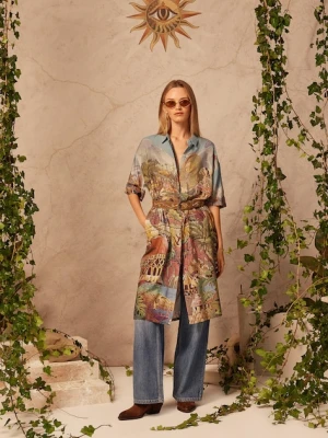 Medicine sukienka kolor multicolor midi prosta