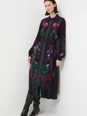 Medicine sukienka kolor multicolor midi prosta