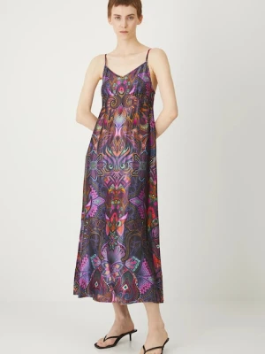 Medicine sukienka kolor multicolor midi rozkloszowana