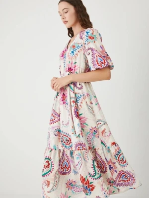 Medicine sukienka kolor multicolor midi rozkloszowana