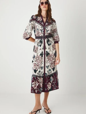 Medicine sukienka kolor multicolor midi rozkloszowana