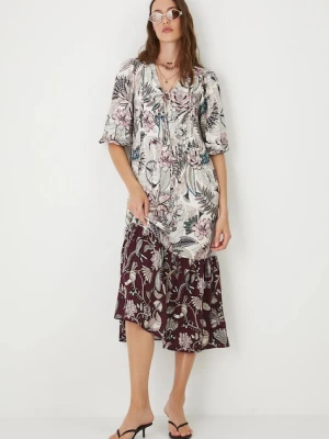 Medicine sukienka kolor multicolor midi rozkloszowana