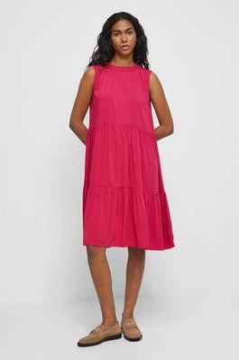 Medicine sukienka kolor różowy mini rozkloszowana