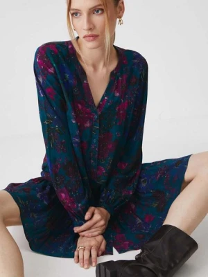 Medicine sukienka kolor turkusowy mini oversize