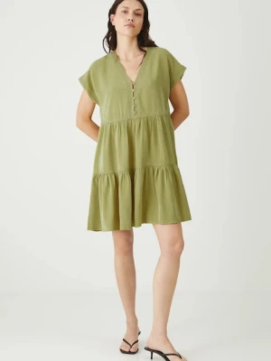 Medicine sukienka kolor zielony mini oversize