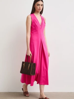 Medicine sukienka rozkloszowana bawełniana z elastanem