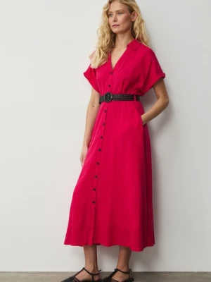 Medicine sukienka rozkloszowana z lnem