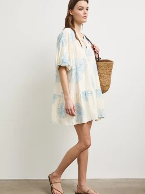 Medicine sukienka rozkloszowana z lnem