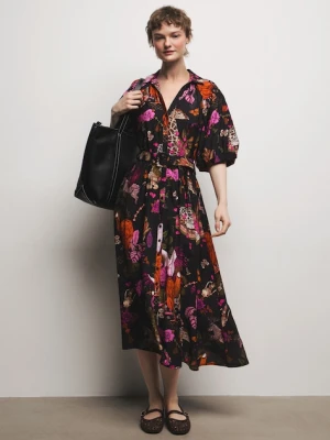 Medicine sukienka rozkloszowana z wiskozą