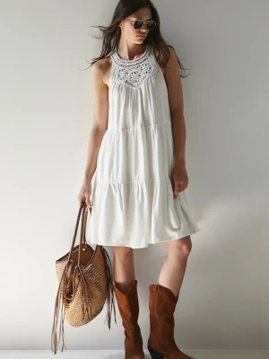 Medicine sukienka z domieszką lnu