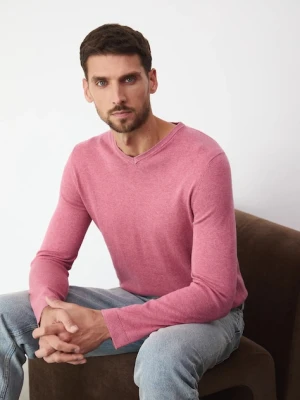 Medicine sweter bawełniany kolor różowy lekki