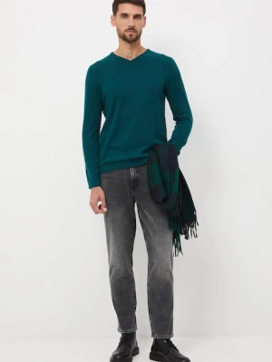 Medicine sweter bawełniany kolor turkusowy lekki