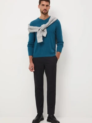 Medicine sweter bawełniany kolor zielony lekki