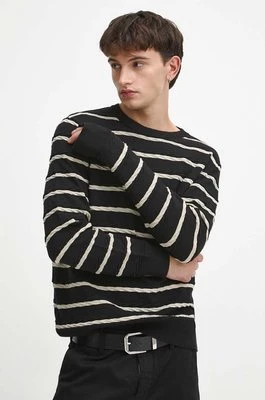 Medicine sweter bawełniany męski kolor czarny lekki