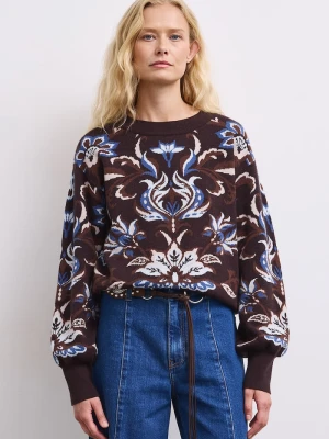 Medicine sweter damski brązowy