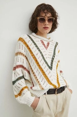 Medicine sweter damski kolor beżowy