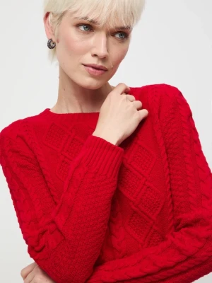 Medicine sweter damski kolor czerwony ciepły