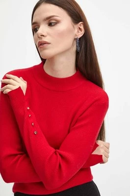 Medicine sweter damski kolor czerwony lekki