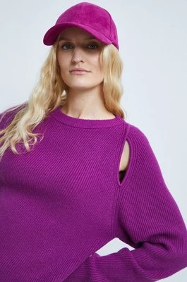 Medicine sweter damski kolor fioletowy