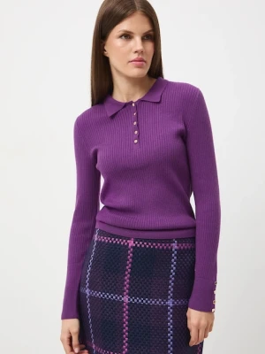 Medicine sweter damski kolor fioletowy