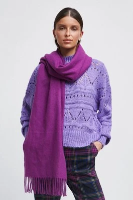 Medicine sweter damski kolor fioletowy z półgolfem