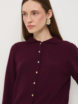 Medicine sweter damskie kolor bordowy