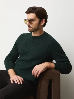 Medicine sweter męski kolor zielony