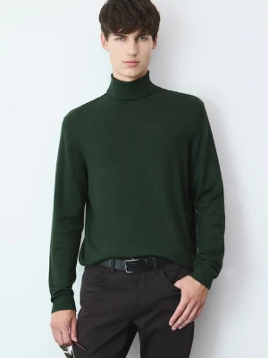 Medicine sweter męski kolor zielony lekki z golferm