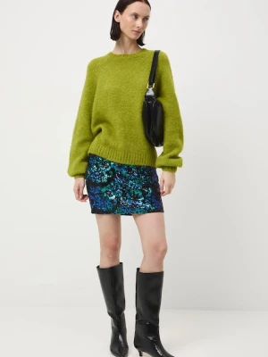 Medicine sweter z wełną alpaki kolor zielony