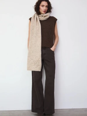 Medicine szal damski kolor beżowy melanżowy