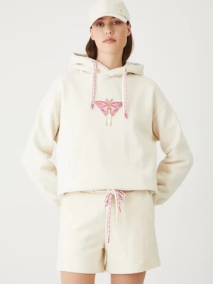 Medicine szorty dresowe kolor beżowy medium waist