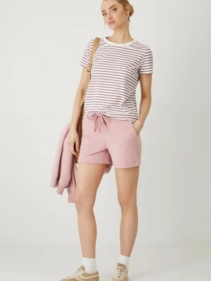 Medicine szorty dresowe kolor różowy medium waist