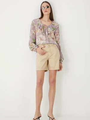 Medicine szorty jeansowe bawełniane gładkie medium waist