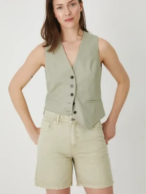 Medicine szorty jeansowe bawełniane gładkie medium waist